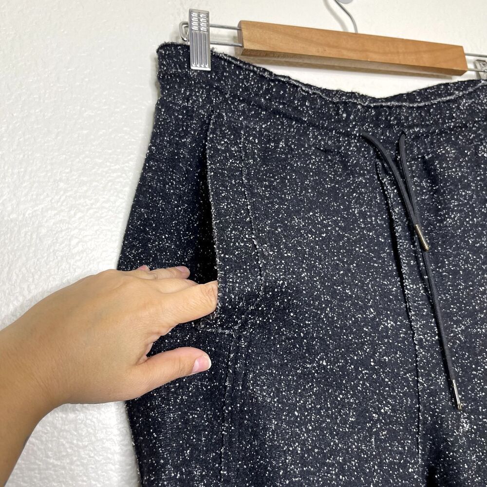 T Alexander Wang Sweatpants XS Black Speckled Wool Blend Cropped Jogger Casual